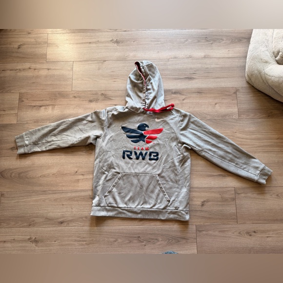 Nike | Shirts | Nike Team Rwb Team Red White Blue Triathlon Hoodie ...